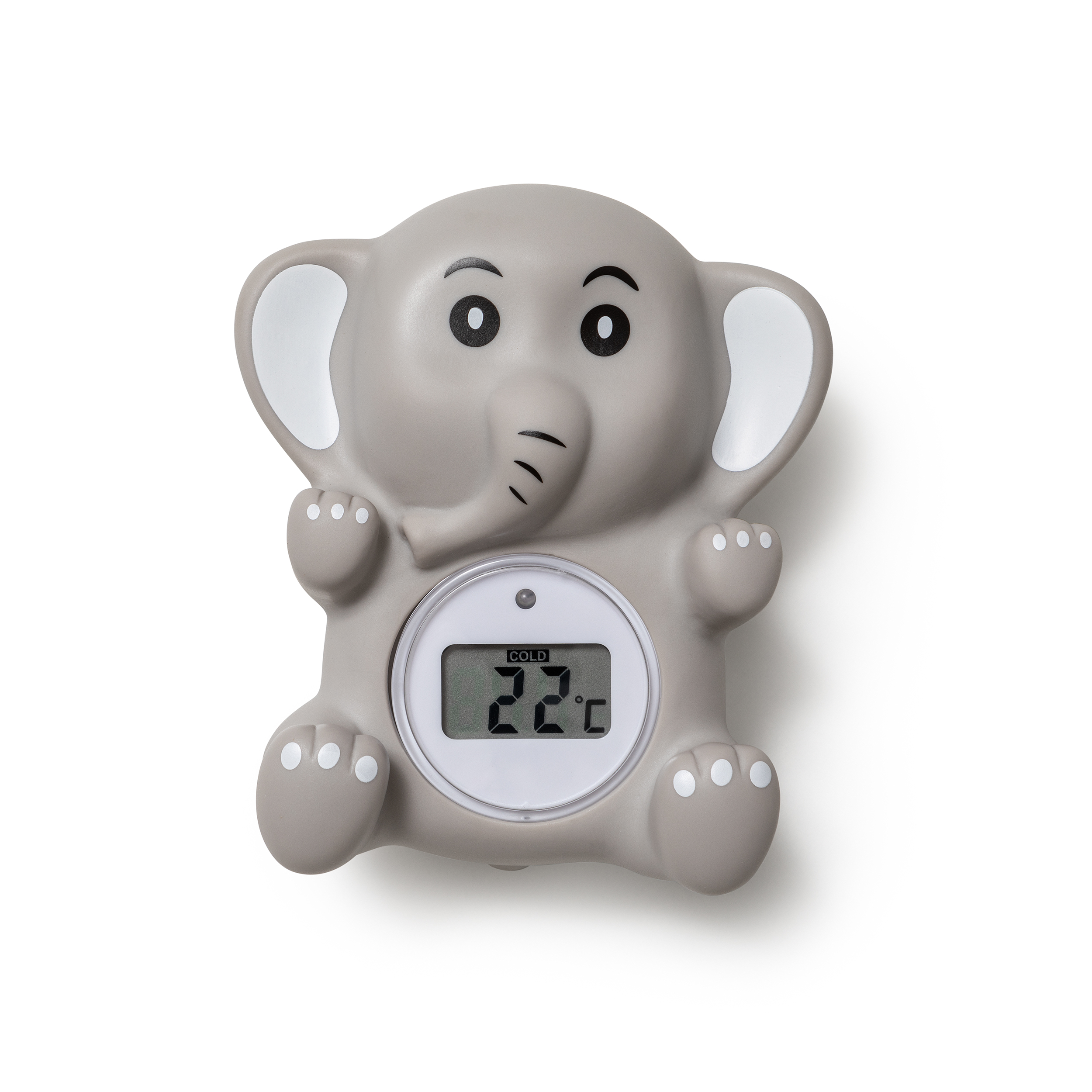 Oopsy digitalt bad og rumtermometer Elefant - Grå